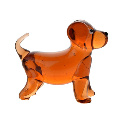 Glass dog figurine