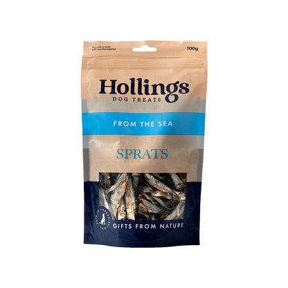 Hollings Sprats 100g on a white background