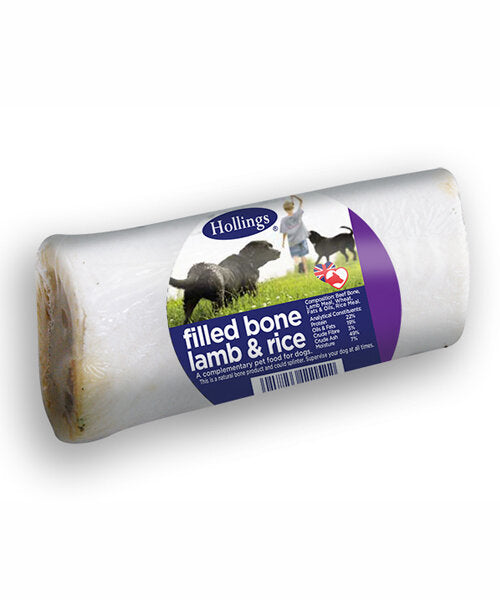 Hollings Filled Bones - Lamb & Rice (Wrapped) on a white background