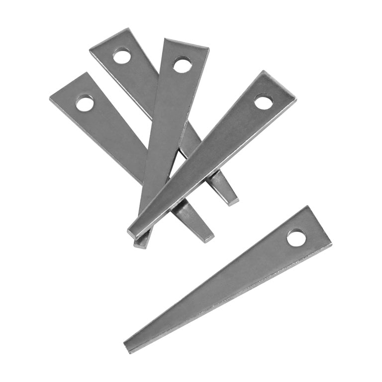 Metal brackets with holes on a white background