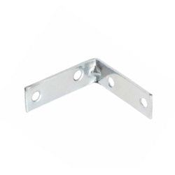 Metal corner bracket on a white background