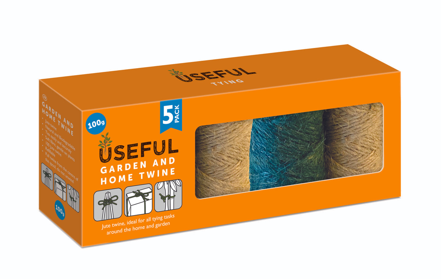 Box of Useful Garden and Home Twine with three spools of twine inside