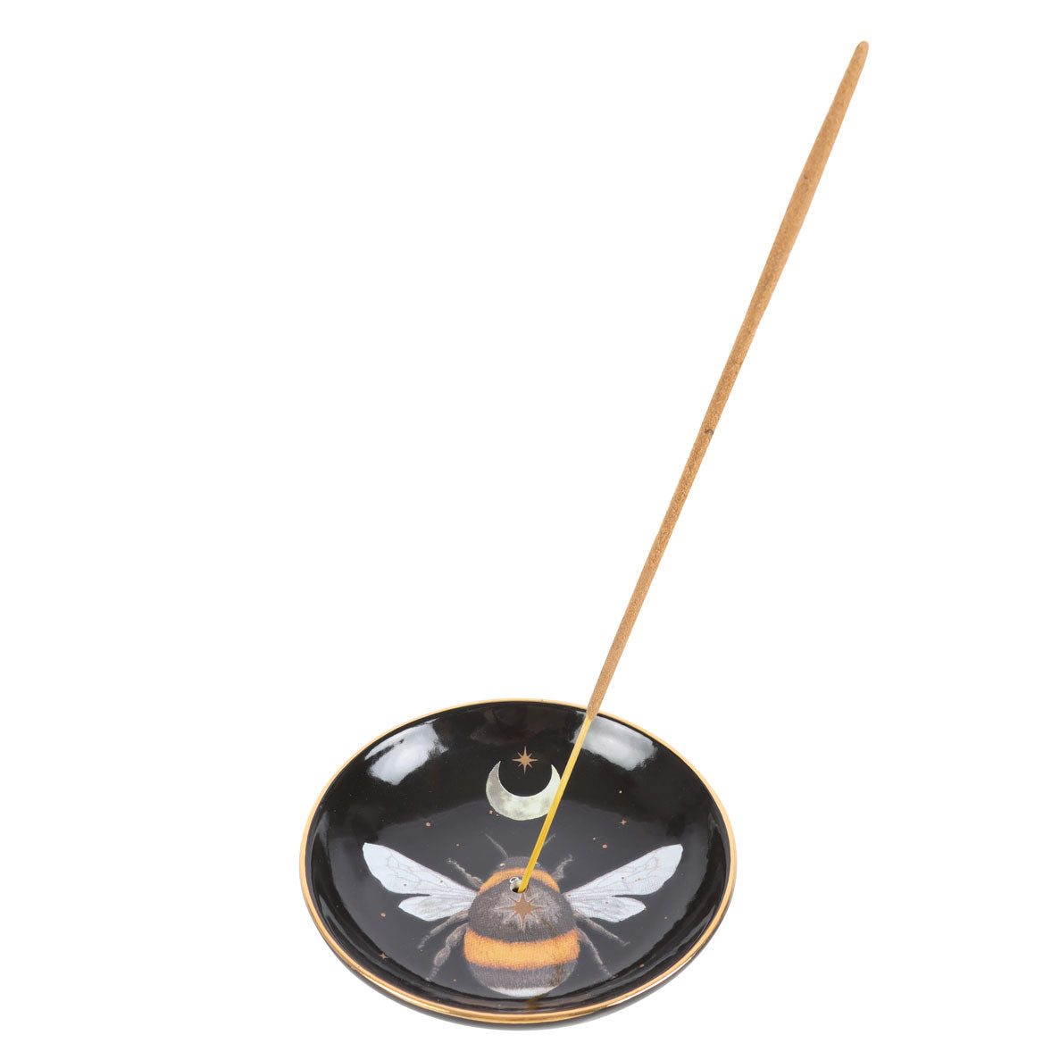 Incense burner with a bee design on a white background