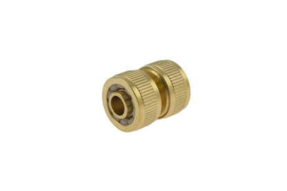Brass fitting on a white background