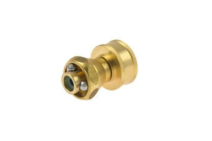 Brass fitting on a white background