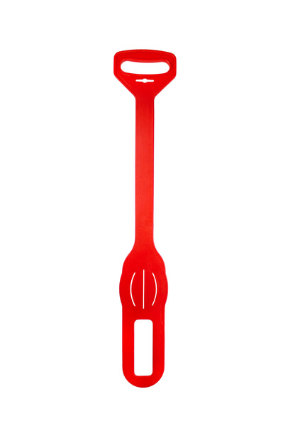 Red plastic tool on a white background