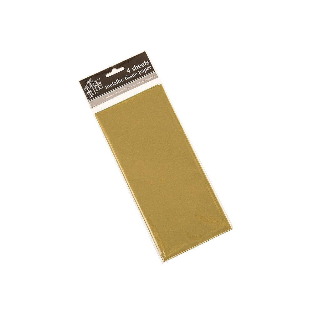 Packet of Gold Tissue Paper on a white background