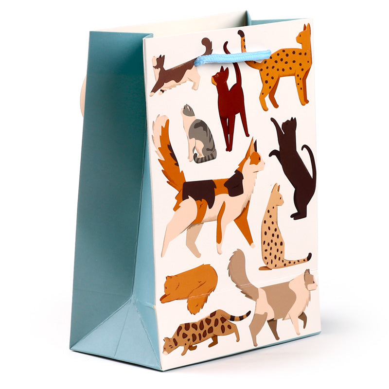 Gift bag with animal illustrations on a white background
