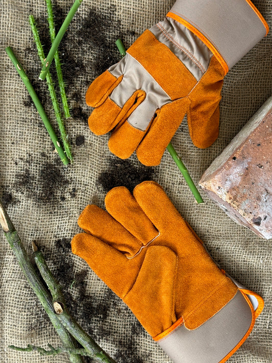 Orange gloves