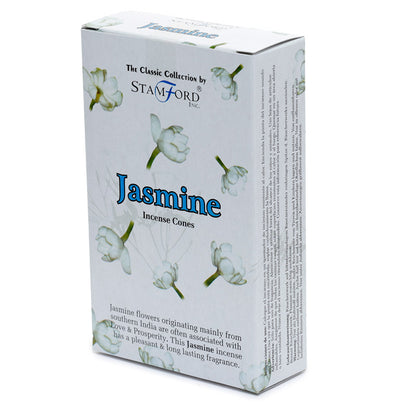 Box of Jasmine incense cones from the Classic Collection by Stamford on a white background
