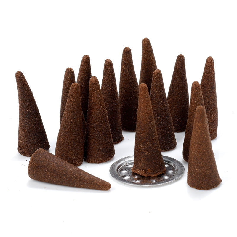 Incense cones on a white background