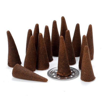 Incense cones on a white background