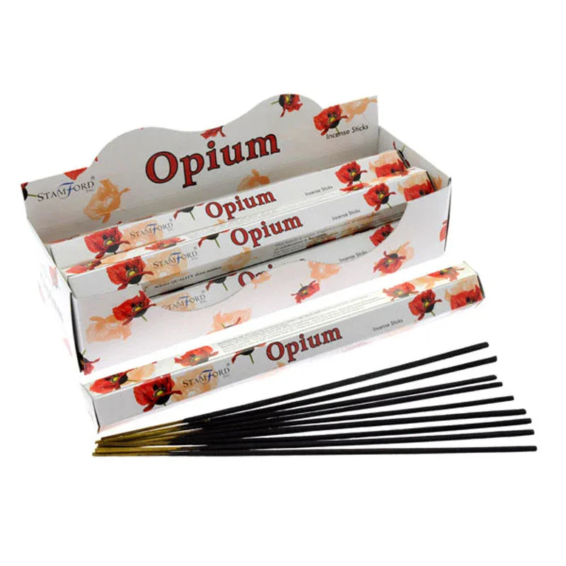 37106 Stamford Premium Hex Incense Sticks Opium 20 Pack - Grasmere Garden Centre