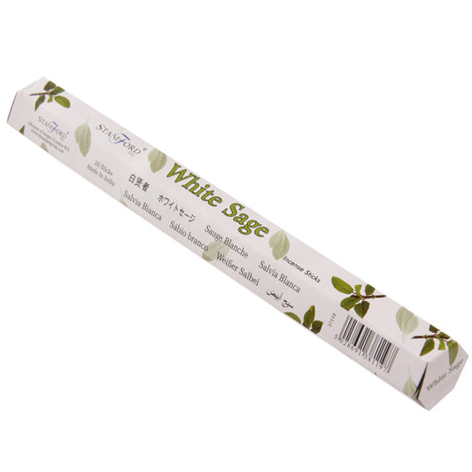 37119 Stamford Premium Hex Incense Sticks White Sage Boxed