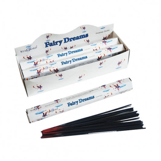Incense sticks with 'Fairy Dreams' packaging on a white background
