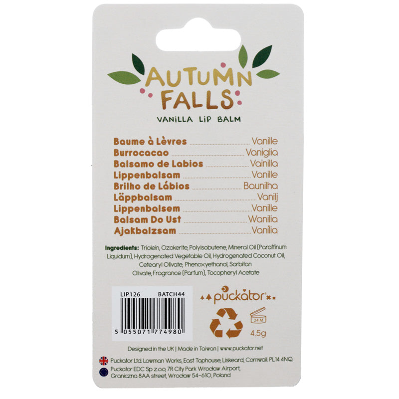 Autumn Falls Vanilla Lip Balm
