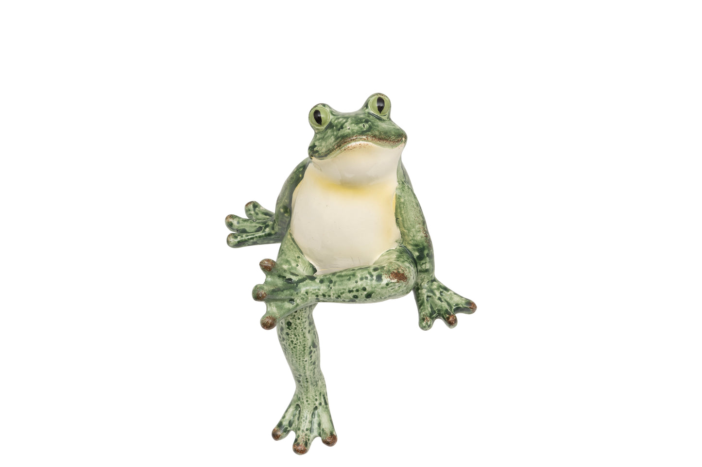 Frog-shaped night light on a white background