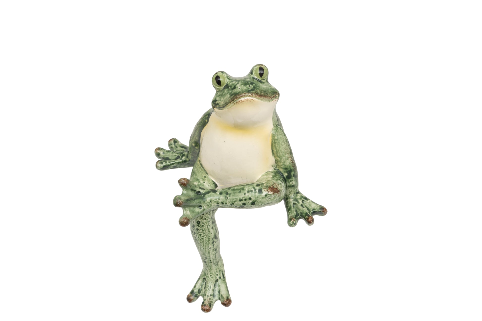 Frog-shaped night light on a white background