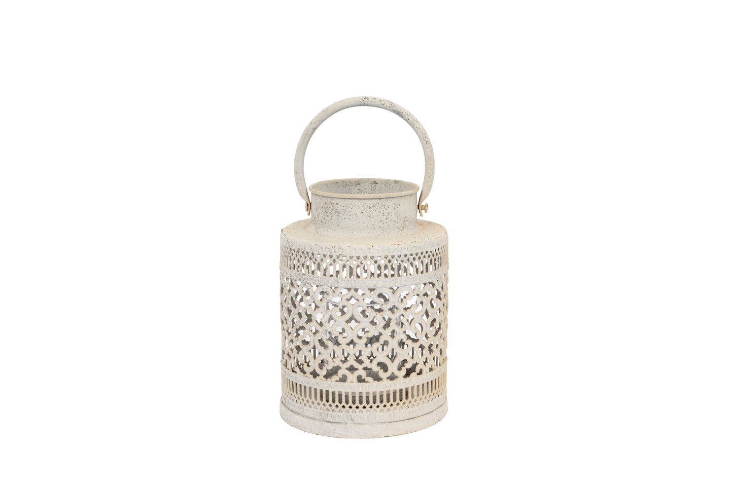 Decorative lantern with intricate patterns on a white background