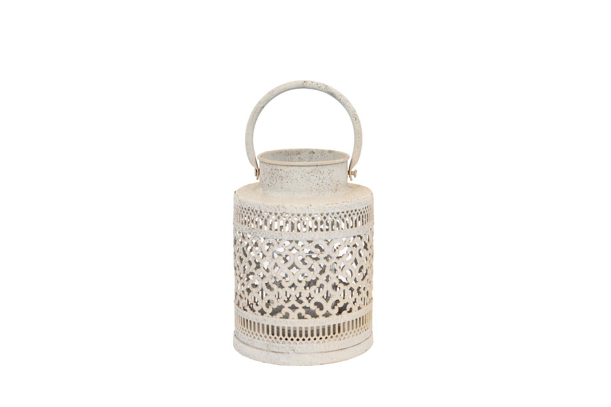 Decorative lantern with intricate patterns on a white background
