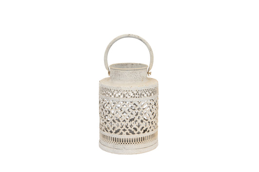 Decorative lantern with intricate patterns on a white background