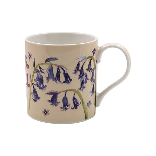 Mug with floral design on a beige background