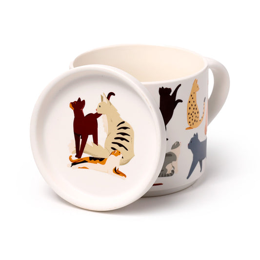 Feline Fine Cats Porcelain Mug & Coaster Lid Set