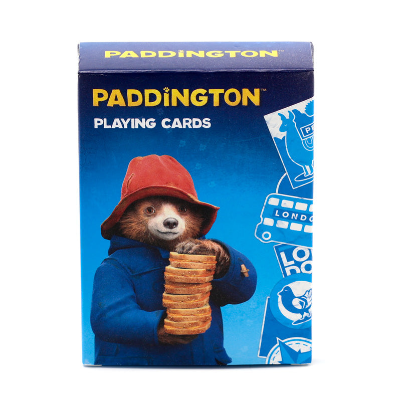 Paddington bear playing cards packaging with blue background