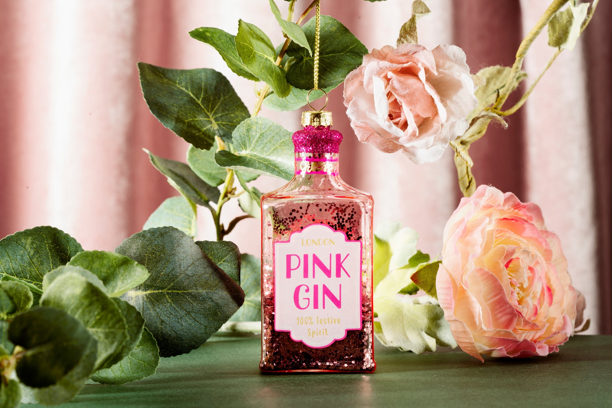 Pink gin hanging decoration