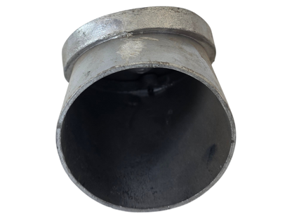 A metal pipe fitting or connector with a flanged end, shown against a plain white background.