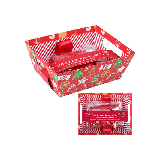 Gift banner dressing set with decorative box on a white background