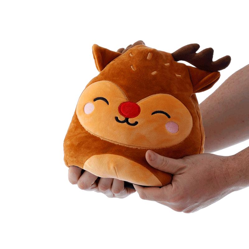 GIF of a reversible Santa/Reindeer