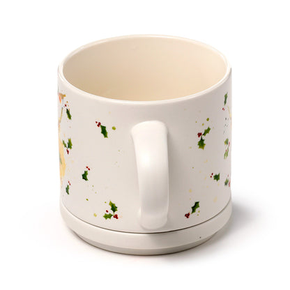 Mug with Christmas highland cow design on a white background