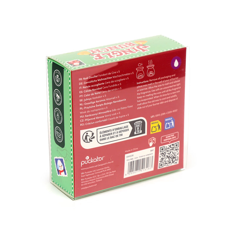 Rear of a Christmas Botanicals box on a white background