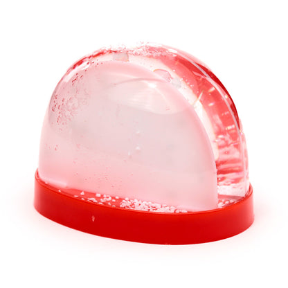 Christmas-themed snow globe with a deer design on a white background