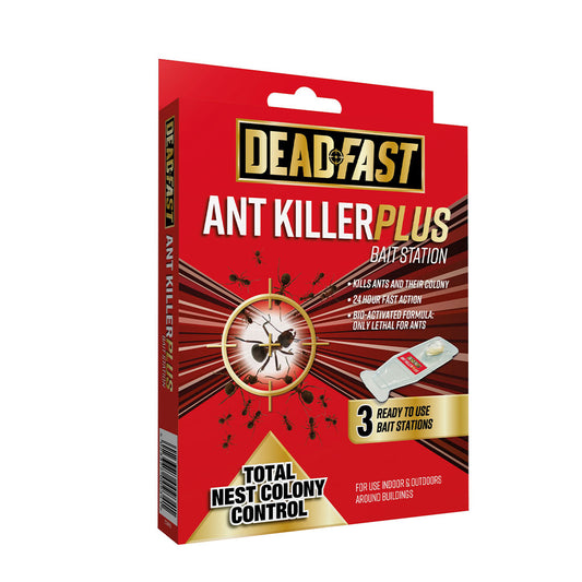 Deadfast Ant Killer Plus Bait Station 3x 4g