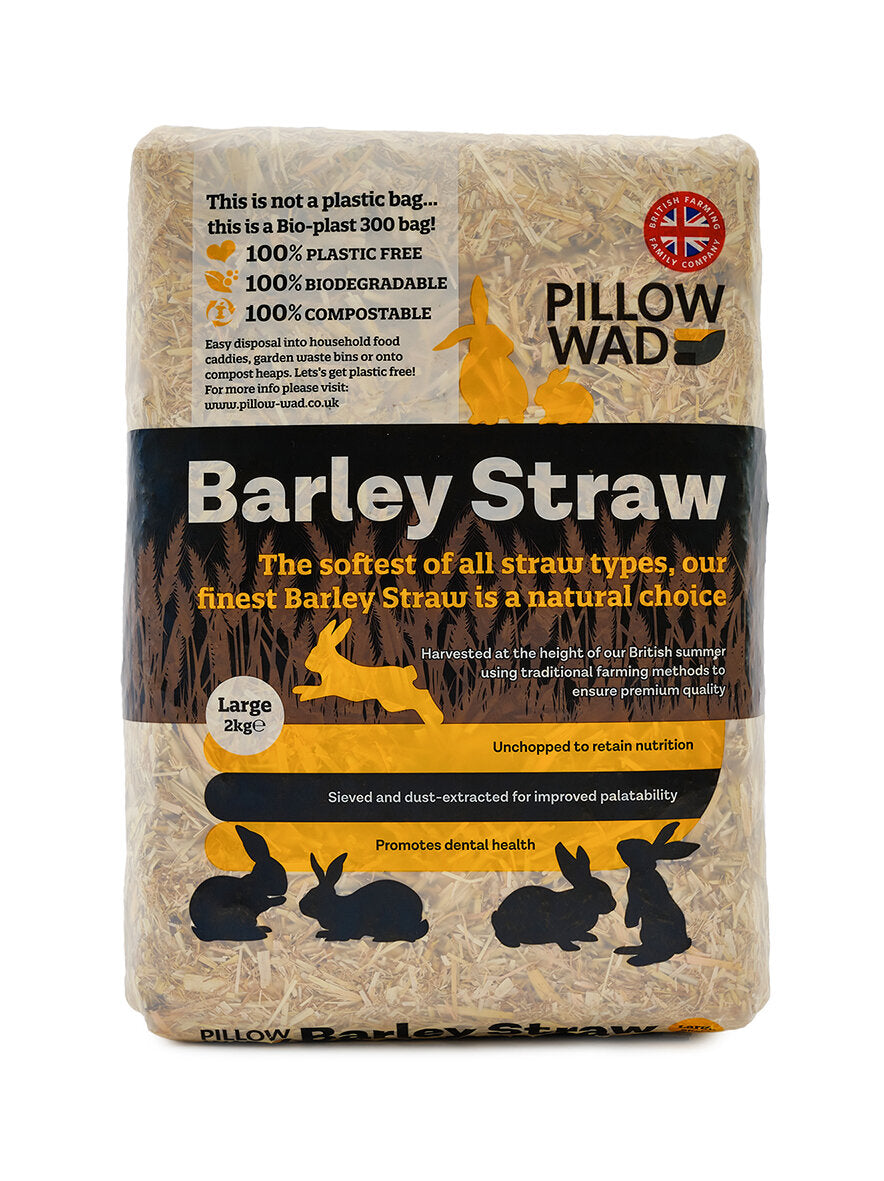 Pillow Wad Large Bale Barley Straw - Large 2kg on a white background