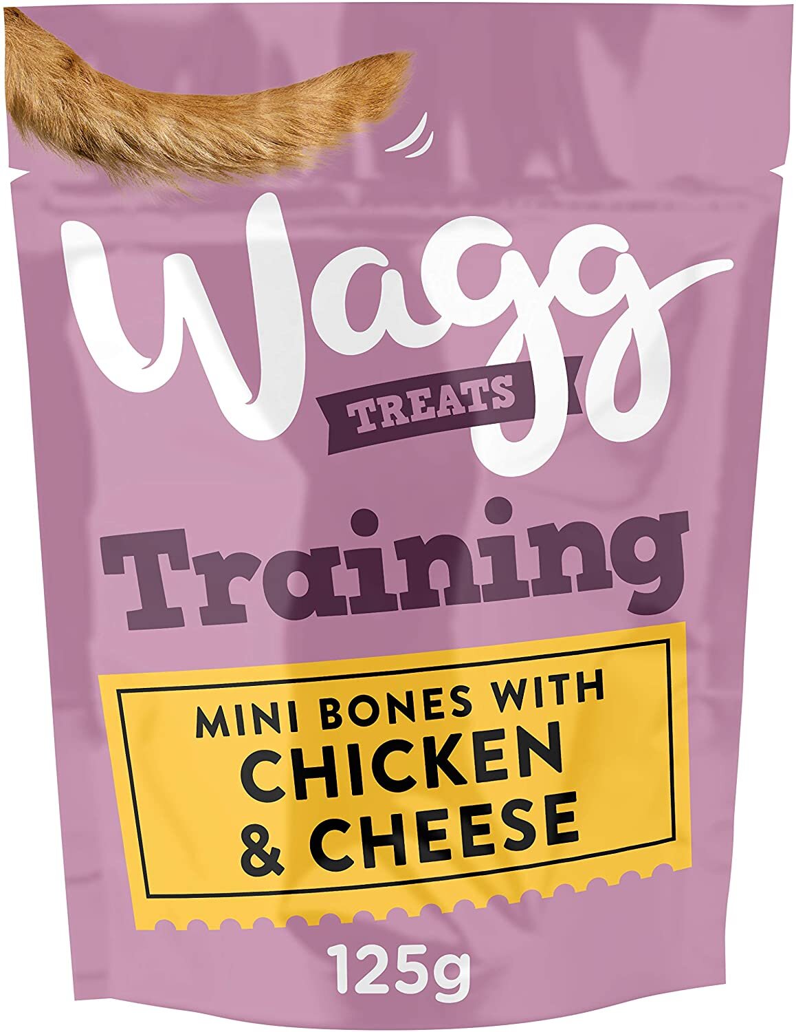 Wagg Treats Training Treats Chicken & Cheese 125g on a white background