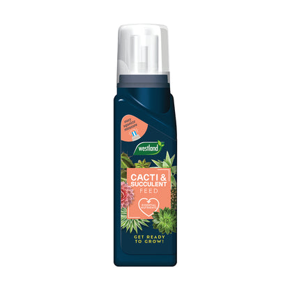Westland cacti and succulent feed bottle on a white background