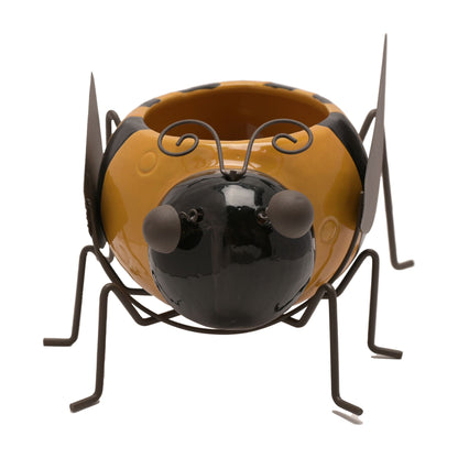 Decorative ladybug-shaped object on a white background