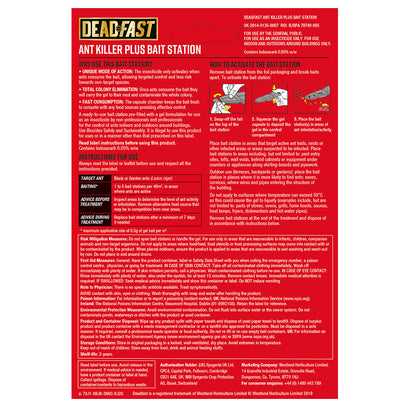 Deadfast Ant Killer Plus Bait Station 3x 4g