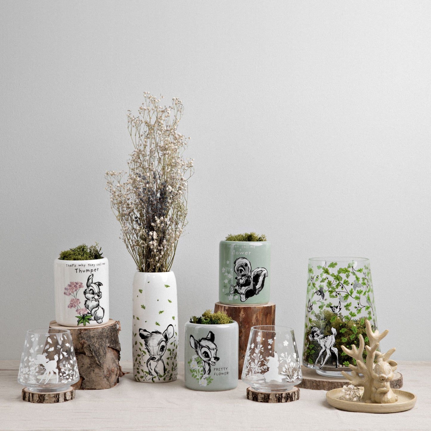 Assortment of Disney animal vases