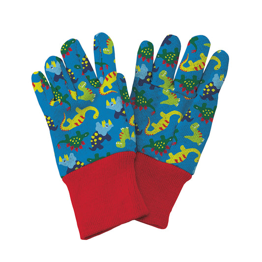 Kent & Stowe Blue Dinosaur Kids Gardening Gloves