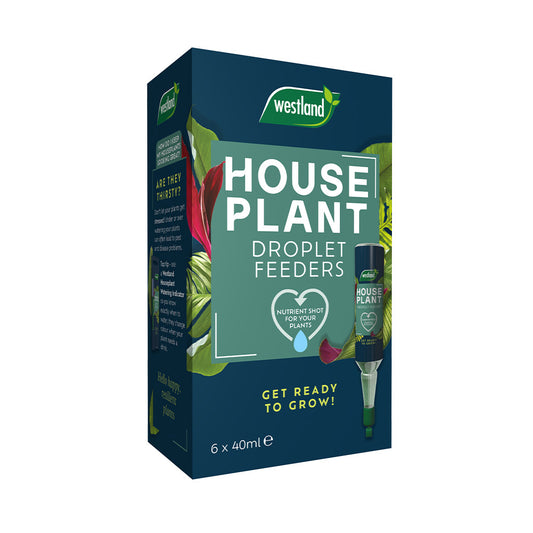 Box of Westland House Plant Droplet Feeders on a white background