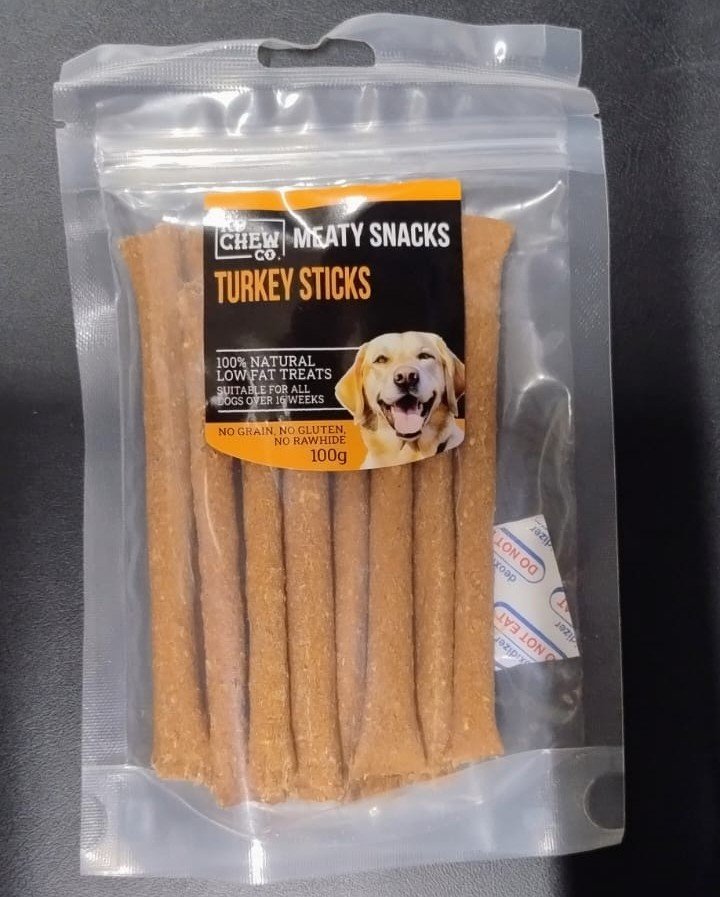 K9 Chew Co. Meaty Snacks Sticks Turkey 100g