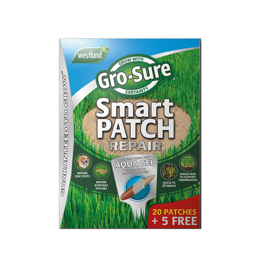 Gro-Sure Smart Patch Repair packaging with grass imagery on a white background