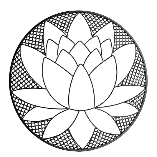 Lotus wall art on white background