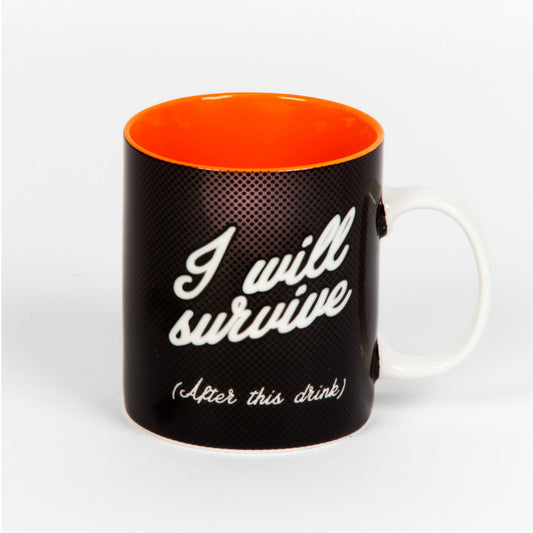 Black and orange mug