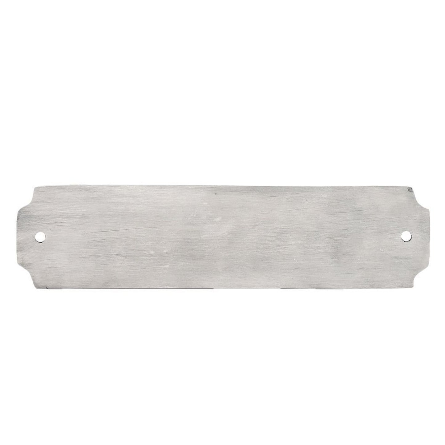 Metallic rectangular plate on a white background