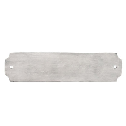 Metallic rectangular plate on a white background